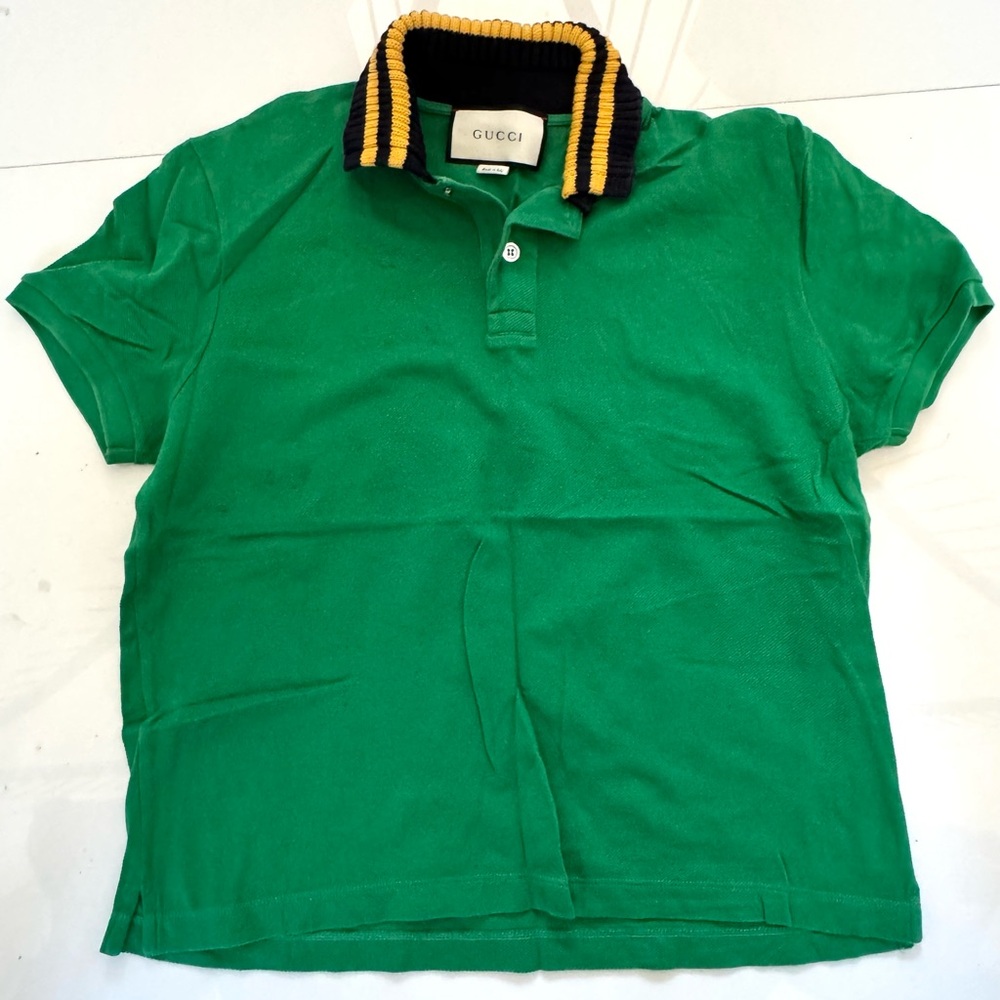 Gucci Kids Green Polo Shirt size Small